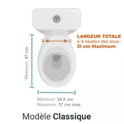 Pack Lunette et Abattant WC clipsable - Gris PAPADO