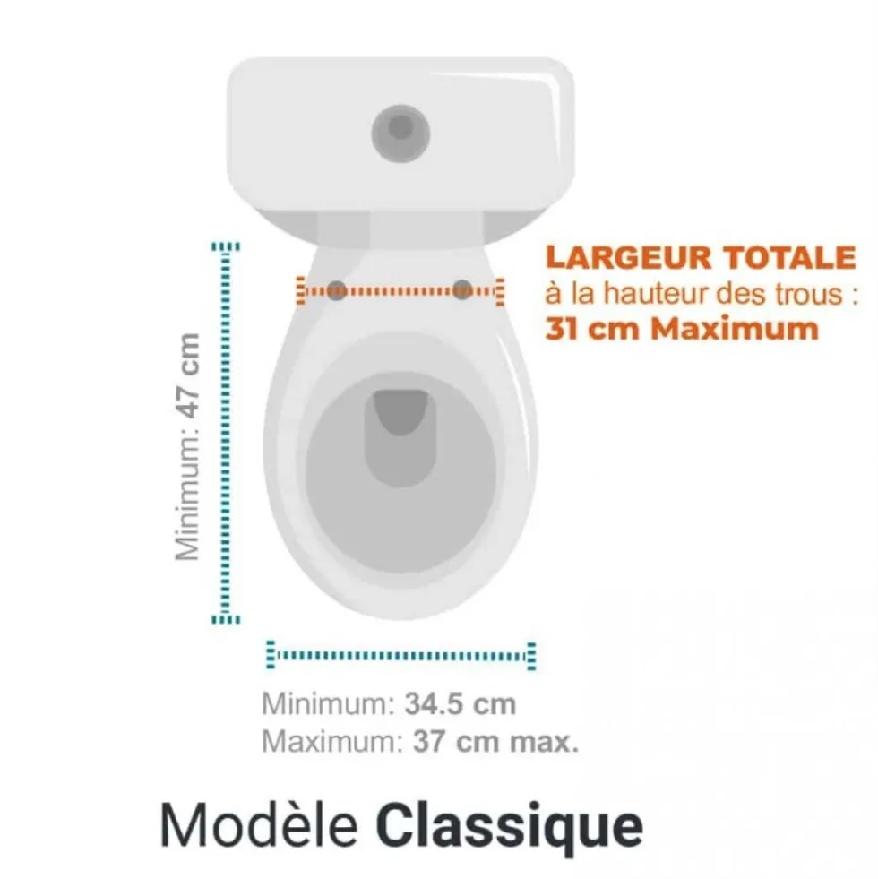 Pack Lunette et Abattant WC clipsable - Gris PAPADO