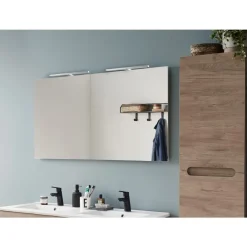 Pack meuble 120cm 2 tiroirs double vasque + Colonne 140cm + Miroir 100cm + 2 spot LED JACOB DELAFON