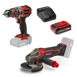 Pack meuleuse d'angle sans fil TE-AG 18/125 + perceuse à percussion sans fil Pro TP-CD 18/50 - Power X-Change EINHELL