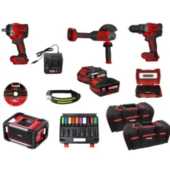 Pack 3 outils 18V + 2 batteries + coffret + accessoires - 515.4731F-A1 KS TOOLS