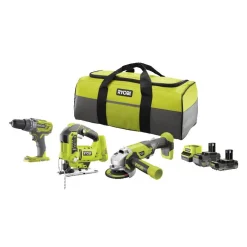 Pack 3 outils 18V ONE+™ + 2 batteries 2,0 et 4,0Ah + sac - RCK183I-242S RYOBI