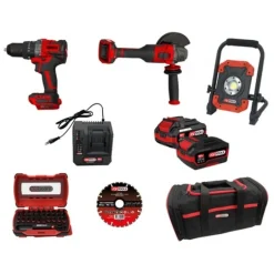 Pack 2 outils 18V + projecteur + 2 batteries + accessoires - 515.4731F-A2 KS TOOLS