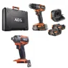Pack perceuse à percussion Brushless 18V + Visseuse à chocs Brushless 18V - CK18-AC-2BL-X02B AEG Powertools