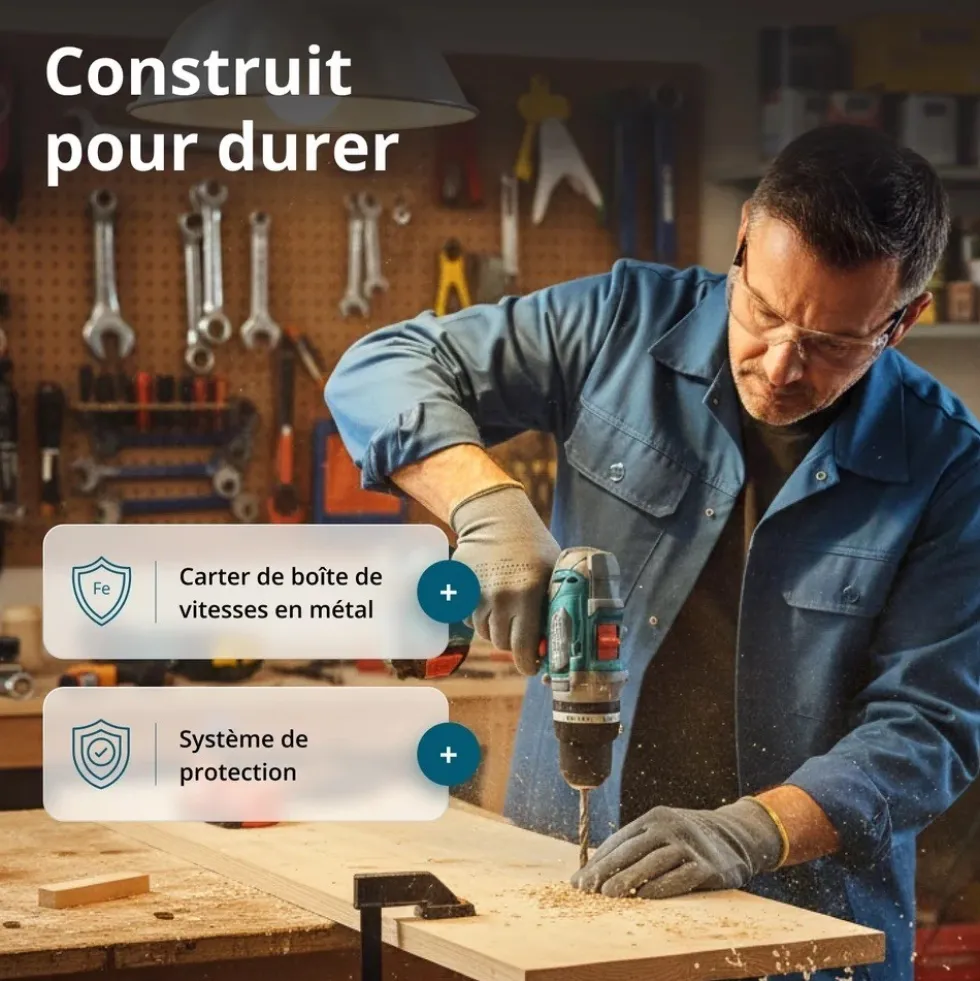 Pack perceuse-visseuse à percussion et visseuse à chocs 20V - Batterie 4Ah et 2Ah - KS IDISD 20V KONNER & SOHNEN