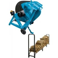 Pack scie à bûches avec lame carbure Ø600mm - 3500W + range bûches offert LEMAN