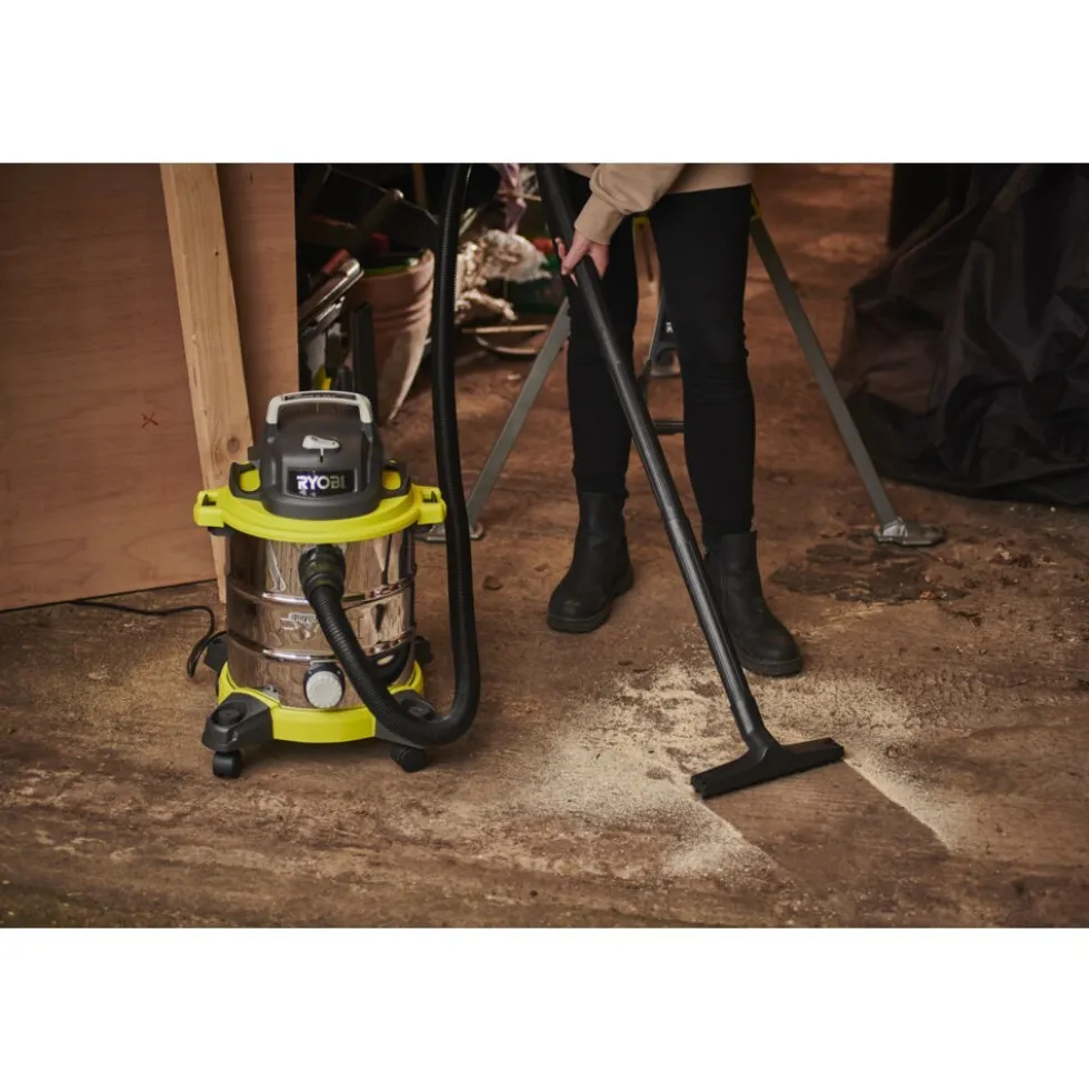 Pack scie circulaire filaire 1400W RCS1400-G + aspirateur eau et poussières 1250W RVC-1220I-G RYOBI