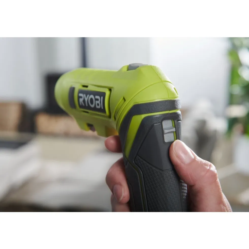Pack tournevis électrique 4V RSDP4-120G + lampe torche RLP4-0 + batterie 4V 2,0Ah et 2 embouts de vissage RYOBI