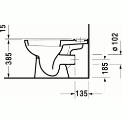 Pack wc au sol 3 en 1 - cuvette en céramique - D Code DURAVIT