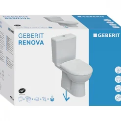Pack WC à poser NF - réservoir attenant - sortie verticale - Renova GEBERIT