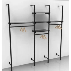 Paire de console pour tablette bois ou verre - longueur 30 cm - noir BOHNACKER