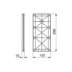 Paire d'embases latérales pour penderie escamotable Sway - titane EMUCA