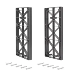 Paire d'embases latérales pour penderie escamotable Sway - titane EMUCA