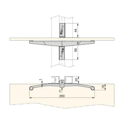 5 paires de supports pour système modulaire Zero - gris pierre EMUCA