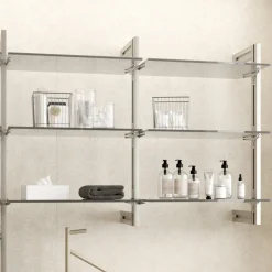 5 paires de supports pour système modulaire Zero - gris pierre EMUCA