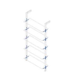 5 paires de supports pour système modulaire Zero - gris pierre EMUCA