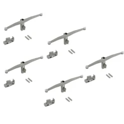 5 paires de supports pour système modulaire Zero - gris pierre EMUCA