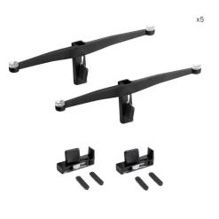 5 paires de supports pour système modulaire Zero - noir EMUCA