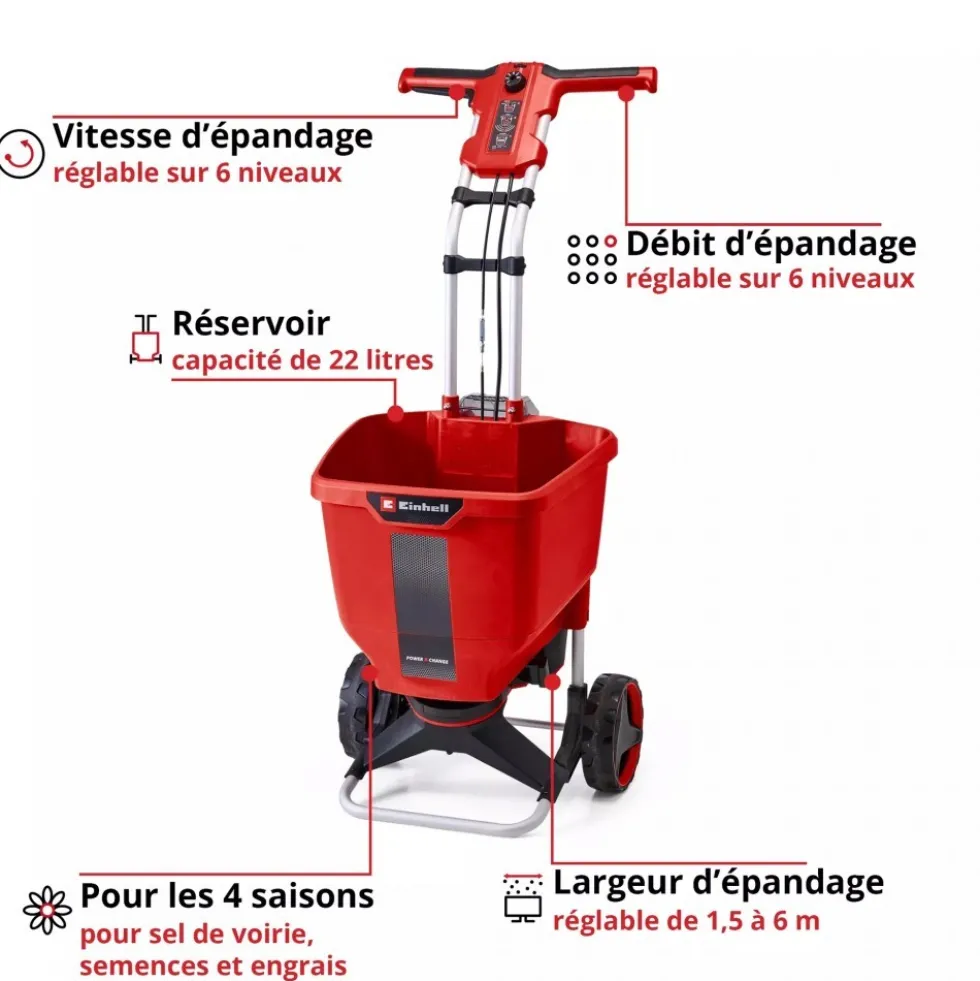 Épandeur sans fil GE-SR 18/22 Li-Solo - Power X-Change EINHELL