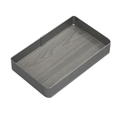 Panier coulissant extractible d'angle Harmony en acier anthracite EMUCA