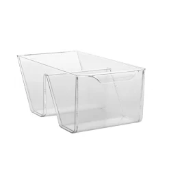 Panier de rangement transparent pour barres de support coulissantes AMBOS