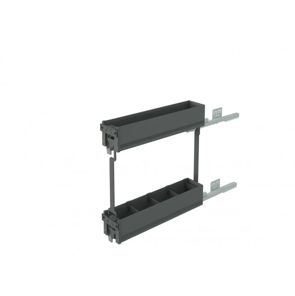 Panier extractible bouteilles épices - meuble bas - 2 niveaux - 7104 K INOXA