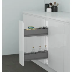 Panier extractible bouteilles épices - meuble bas - 2 niveaux - 7104 K INOXA
