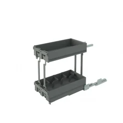 Panier extractible bouteilles - meuble bas - 2 niveaux - 7102 K INOXA