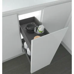Panier extractible bouteilles - meuble bas - 2 niveaux - 7102 K INOXA