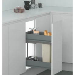 Panier extractible pain-bouteilles - meuble bas - 2 niveaux - 7105 K INOXA