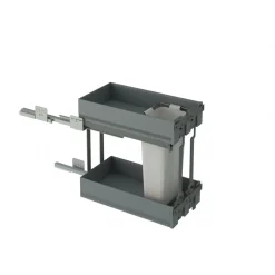 Panier extractible pain-bouteilles - meuble bas - 2 niveaux - 7105 K INOXA