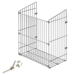 Panier à linge avec système pour porte basculante - en acier chromé EMUCA