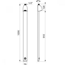 Panneau de douche SPORTING 2 - 714700 DELABIE