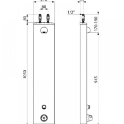 Panneau de douche thermostatique - temporisé - Securitherm DELABIE
