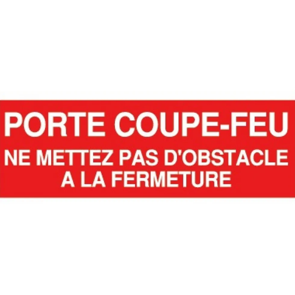 Panneau de prévention rectangle rigide d'incendie NOVAP