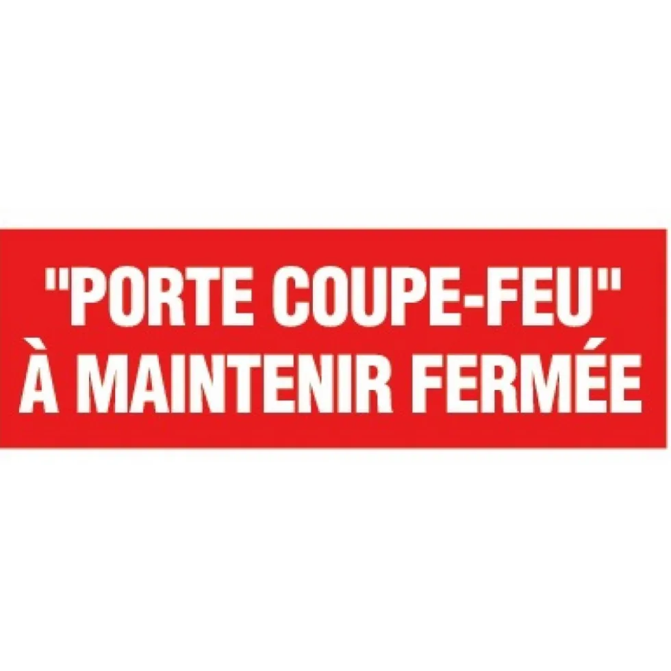 Panneau de prévention rectangle rigide d'incendie NOVAP
