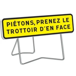 Panneau de signalisation JH indication PIÉTONS - classe T1 - 1000 x 300 mm TALIAPLAST