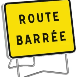 Panneau de signalisation KC1 "route barrée" rétroréfléchissant - 800x600 mm TALIAPLAST