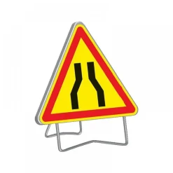 Panneau de signalisation temporaire - "Chaussée rétrécie" rétroréfléchissant TALIAPLAST