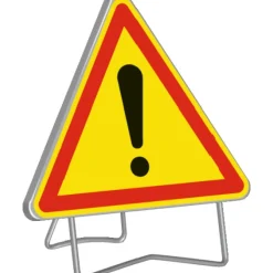 Panneau de signalisation temporaire DANGER - classe T1 triangle de 1m pied TALIAPLAST
