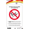 Panneau d'interdiction de fumer et de vapoter NOVAP