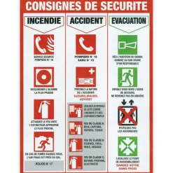 Panneau rectangle rigide de consignes de sécurités NOVAP