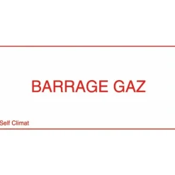 Panneau réglementaire "Barrage gaz" CODITHERM