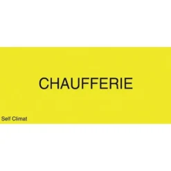 Panneau réglementaire "Chaufferie" en PVC - épaisseur 2 mm CODITHERM