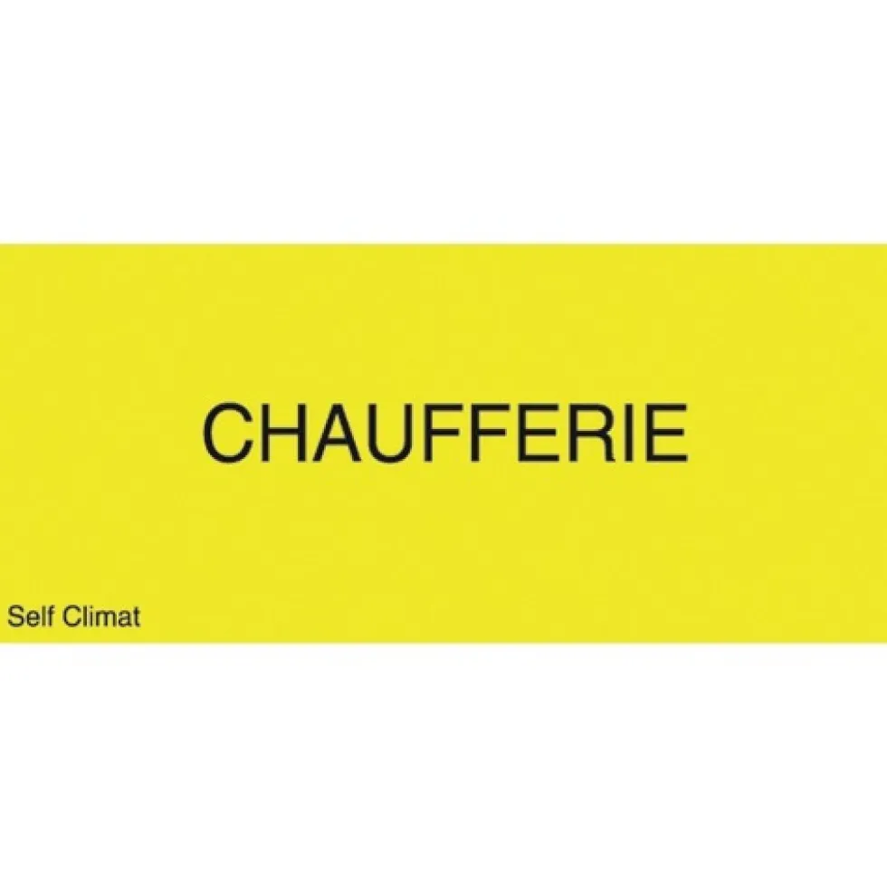 Panneau réglementaire "Chaufferie" en PVC - épaisseur 2 mm CODITHERM