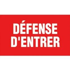 Panneau rigide d'interdiction - rouge - 330 x 200 mm NOVAP