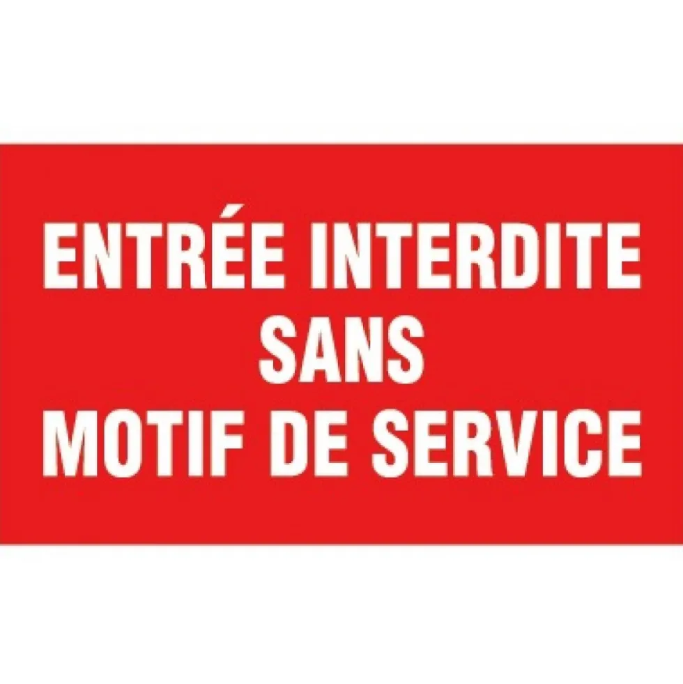 Panneau rigide d'interdiction - rouge - 330 x 200 mm NOVAP