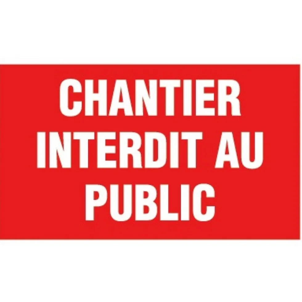 Panneau rigide d'interdiction - rouge - 330 x 200 mm NOVAP