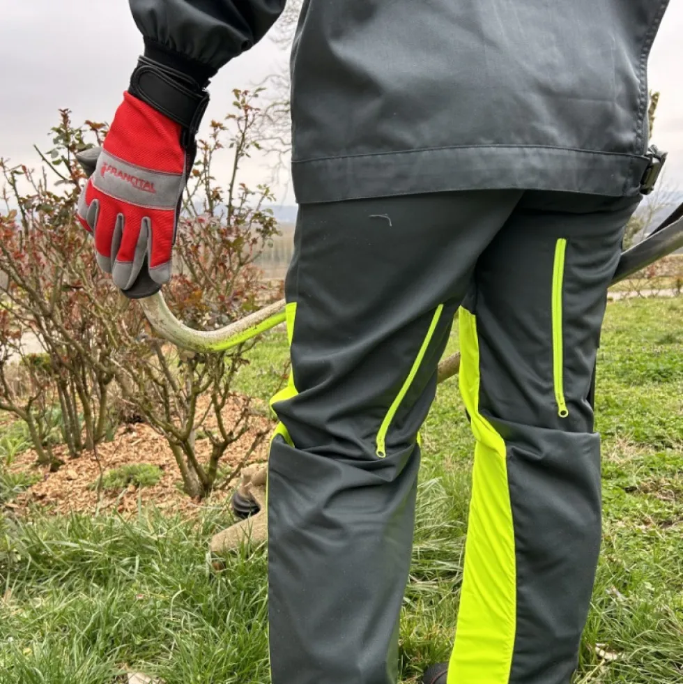 Pantalon de débroussaillage noir et jaune fluo LURE FRANCITAL