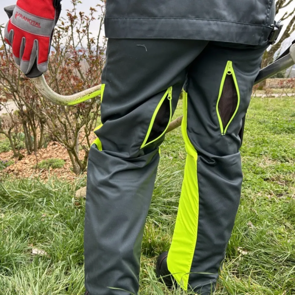 Pantalon de débroussaillage noir et jaune fluo LURE FRANCITAL